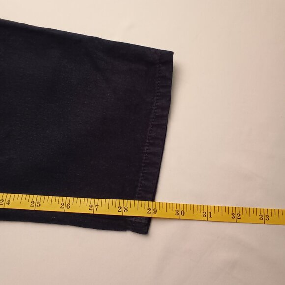 Loft Marisa Linen Blend Pants Size 10 Mid Rise Tapered Leg Navy Blue Color - Picture 9 of 10